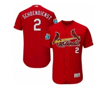 Men's Majestic St. Louis Cardinals #2 Red Schoendienst Red Flexbase Authentic Collection MLB Jersey