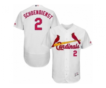 Men's Majestic St. Louis Cardinals #2 Red Schoendienst White Flexbase Authentic Collection MLB Jersey