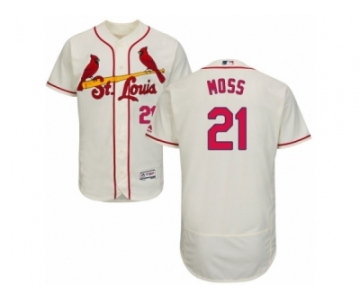 Men's Majestic St. Louis Cardinals #21 Brandon Moss Cream Flexbase Authentic Collection MLB Jersey