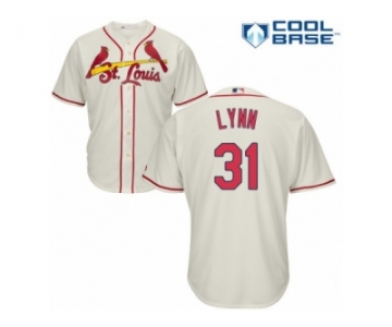 Men's Majestic St. Louis Cardinals #31 Lance Lynn Authentic Cream Alternate Cool Base MLB Jersey