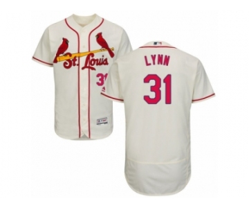 Men's Majestic St. Louis Cardinals #31 Lance Lynn Cream Flexbase Authentic Collection MLB Jersey