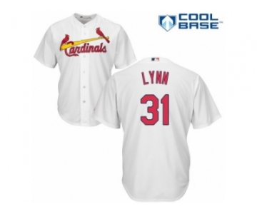 Men's Majestic St. Louis Cardinals #31 Lance Lynn Replica White Home Cool Base MLB Jersey
