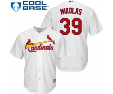 Men's Majestic St. Louis Cardinals #39 Miles Mikolas Replica White Home Cool Base MLB Jersey