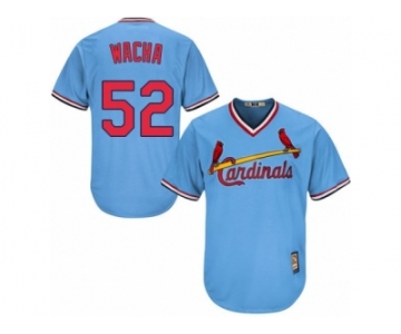 Men's Majestic St. Louis Cardinals #52 Michael Wacha Authentic Light Blue Cooperstown MLB Jersey