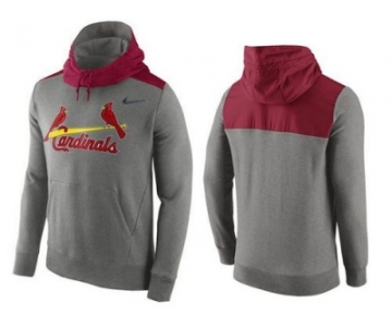 Men's St.Louis Cardinals Nike Gray Cooperstown Collection Hybrid Pullover Hoodie