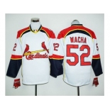St.Louis Cardinals #52 Michael Wacha White Red Long Sleeve Stitched Baseball Jersey