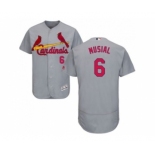 St.Louis Cardinals #6 Stan Musial Grey Flexbase Authentic Collection Stitched Baseball Jersey