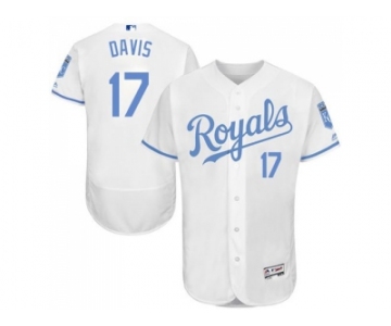 Kansas City Royals #17 Wade Davis White Flexbase Authentic Collection 2016 Father's Day Stitched Baseball Jersey