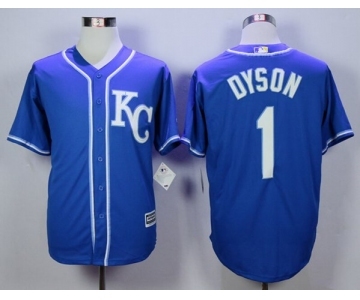 Men Kansas City Royals #1 Jarrod Dyson Blue 2016 Official Cool Base Jersey