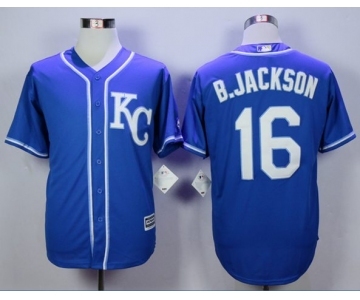 Men Kansas City Royals #16 Bo Jackson Blue 2016 Official Cool Base Jersey