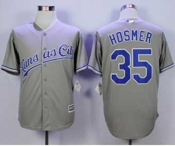 Men Kansas City Royals #35 Eric Hosmer Gray 2016 Official Cool Base Jersey