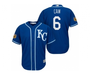 Men's Kansas City Royals #6 Lorenzo Cain 2017 Spring Training Cool Base Stitched MLB Jersey
