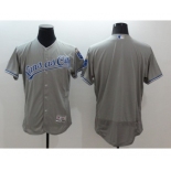 Men's Kansas City Royals Blabk Majestic Grey Flexbase Authentic Collection Team Jersey