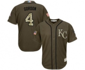 mlb jerseys kansas city royals #4 alex gordon green salute to service
