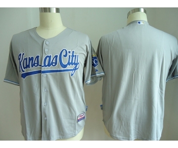 mlb jerseys kansas city royals blank grey
