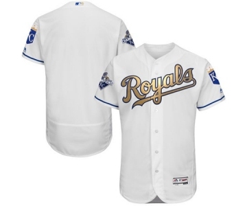 mlb jerseys kansas city royals blank white world series champions gold