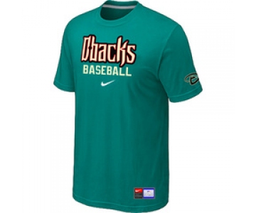 MLB Arizona Diamondbacks Crimson Green Nike Short Sleeve Practice T-Shirt