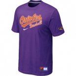 MLB Baltimore Orioles Nike Purple Short Sleeve Practice T-Shirt