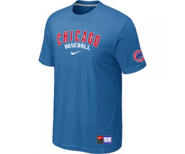 MLB Chicago Cubs Nike light Blue Short Sleeve Practice T-Shirt