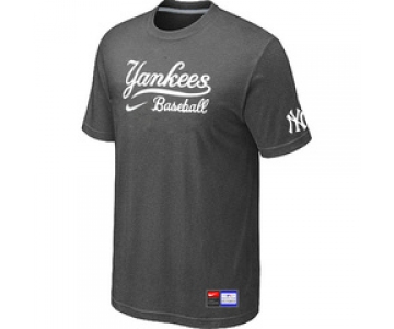 MLB New York Yankees D.Grey Nike Short Sleeve Practice T-Shirt