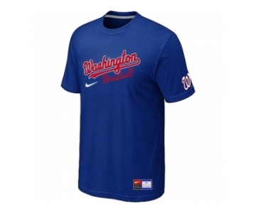 MLB Washington Nationals Blue Nike Short Sleeve Practice T-Shirt