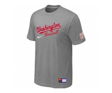 MLB Washington Nationals L.Grey Nike Short Sleeve Practice T-Shirt