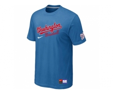 MLB Washington Nationals light Blue Nike Short Sleeve Practice T-Shirt