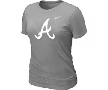 Women MLB Atlanta Braves L.Grey Nike Blended T-Shirt