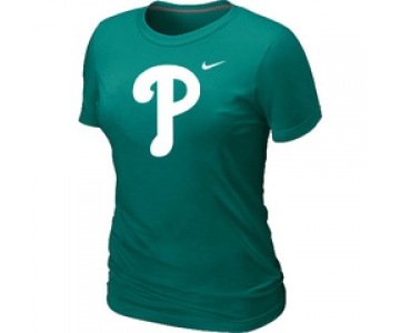 Women MLB Philadelphia Phillies Heathered L.Green Nike Blended T-Shirt