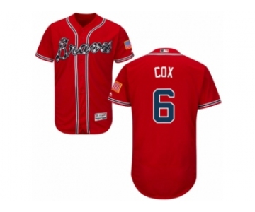 Men's Majestic Atlanta Braves #6 Bobby Cox Red Flexbase Authentic Collection MLB Jersey