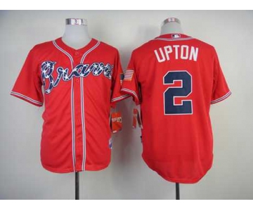 mlb jerseys atlanta braves #2 upton red[2014 new]