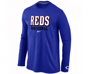 Cincinnati Reds Long Sleeve T-Shirt Blue