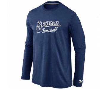 Milwaukee Brewers Long Sleeve T-Shirt D.Blue
