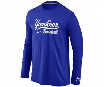 New York Yankees Long Sleeve T-Shirt Blue