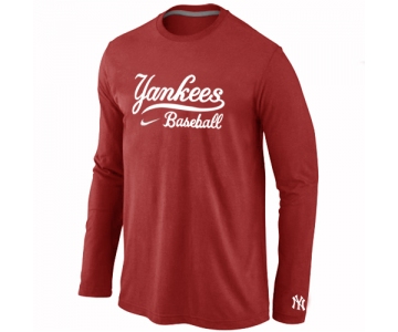New York Yankees Long Sleeve T-Shirt RED