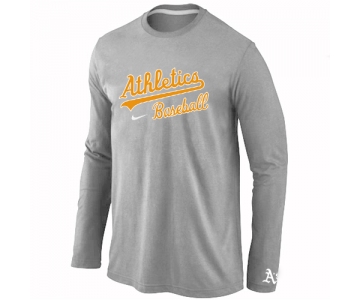Oakland Athletics Long Sleeve T-Shirt Grey