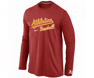 Oakland Athletics Long Sleeve T-Shirt RED