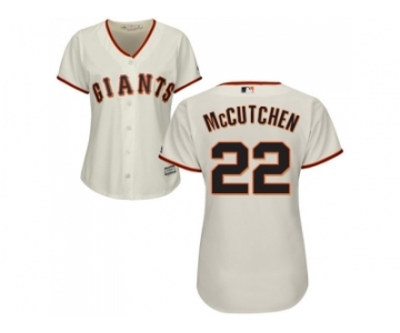 Women San Francisco Giants #22 Andrew McCutchen Cream Home Stitched MLB Jersey