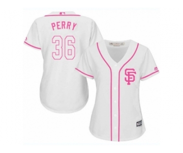 Women's Majestic San Francisco Giants #36 Gaylord Perry Replica White Fashion Cool Base MLB Jersey