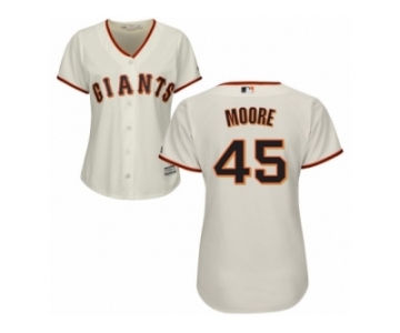 Women's Majestic San Francisco Giants #45 Matt Moore Replica Cream Home Cool Base MLB Jersey