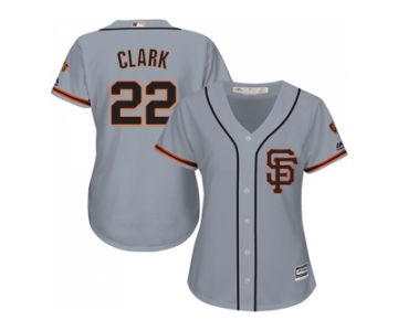 Women's San Francisco Giants #22 Will Clark Grey Road 2 Stitched MLB Jersey