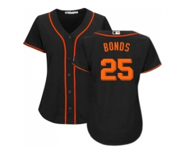 Women's San Francisco Giants #25 Barry Bonds Black Alternate Stitched MLB Jersey