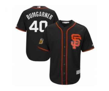 Youth Majestic San Francisco Giants #40 Madison Bumgarner Authentic Black 2017 Spring Training Cool Base MLB Jersey