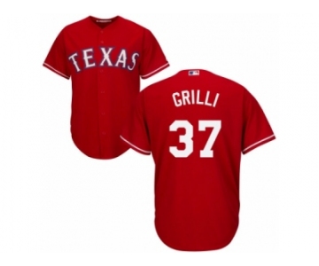 Youth Majestic Texas Rangers #37 Jason Grilli Authentic Red Alternate Cool Base MLB Jersey