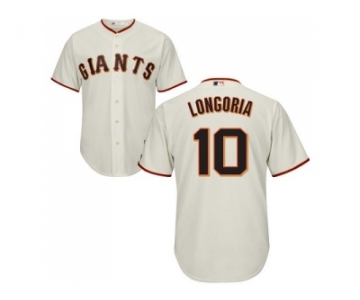 Youth San Francisco Giants #10 Evan Longoria Cream Cool Base Stitched Baseball Jersey