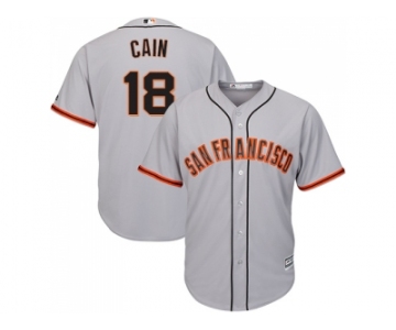 Youth San Francisco Giants #18 Matt Cain Grey Road Cool Base Stitched MLB Jersey