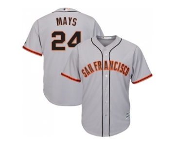Youth San Francisco Giants #24 Willie Mays Grey Road Cool Base Stitched MLB Jersey