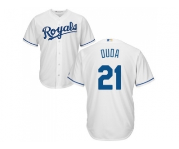 Youth Kansas City Royals #21 Lucas Duda White Cool Base Stitched MLB Jersey
