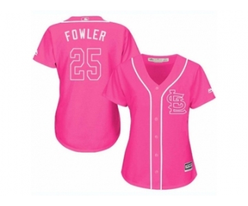 Women's Majestic St. Louis Cardinals #25 Dexter Fowler Replica Pink Fashion Cool Base MLB Jersey