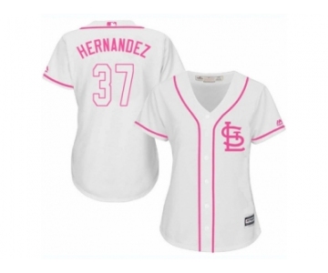 Women's Majestic St. Louis Cardinals #37 Keith Hernandez Replica White Fashion Cool Base MLB Jersey